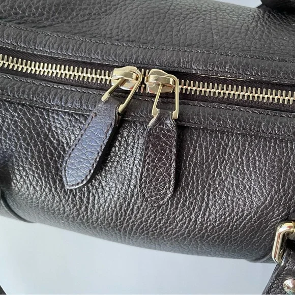 Gucci Leather Handbag Dark Brown Authentic - Picture 9 of 16